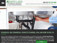 Tablet Screenshot of davidlandplumbing.com